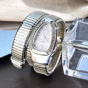 Serpenti Snake Wrap Elegant Silver Women's Watch